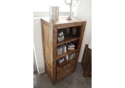Produktbild von MASSIVMOEBEL24 Regal Sheesham 60x35x120 braun lackiert METRO LIFE #112