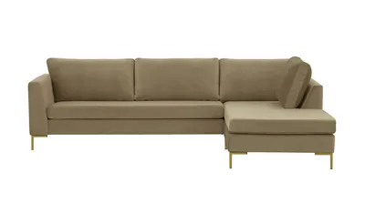 Produktbild von SLF24 - Rechtsseitiges Ecksofa Gosena - beige - Velluto 3