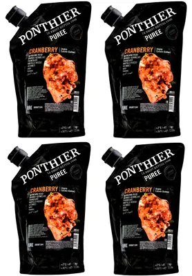 Produktbild von Ponthier CRANBERRY PÜREE Moos-Beeren-Frucht-Püree 4x 1KG