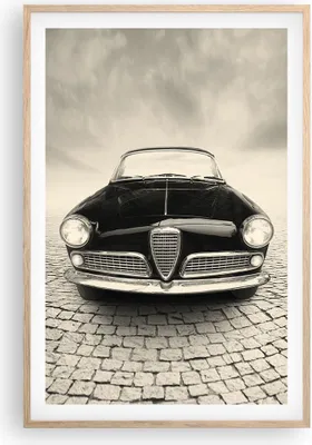 Produktbild von Gerahmtes Poster - Rahmen in heller Eiche - Alpha Romeo Giuletta - 61x91,5 cm - Wand Bild - Wanddeko - Wandbilder - Wandposter - Bilderrahmen - Bilder - Kunstdruck - Wandbild - P2NPA61x91-4210