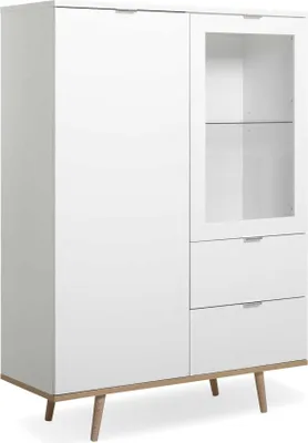 Obrázok produktu pre Highboard >Dalarna< in Weiß aus Metall - 100x140x40cm (BxHxT)