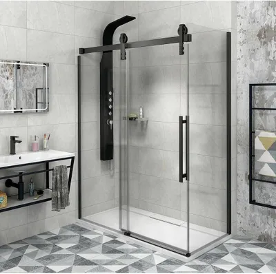 Obrázek produktu pro VOLCANO BLACK Obdélníkový sprchový kout 1500x1000mm L/R varianta