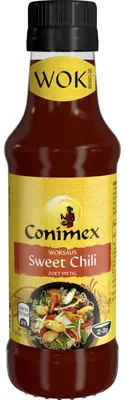 Produktbild von Conimex Woksaus Sweet Chili 175g – Würzige süßliche Wok-Sauce für Fleisch & Gemüse