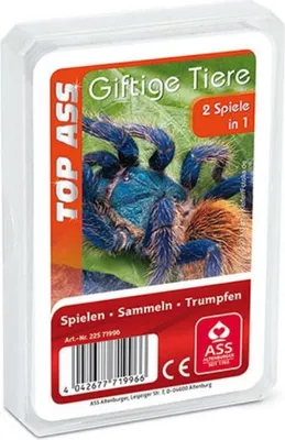 Produktbild von ASS ALTENBURGER TOP ASS Quartett Giftige Tiere Kartenspiel
