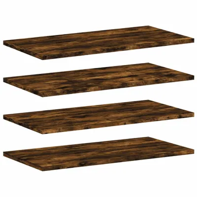 Obrázek produktu pro Nástěnné police 4 ks. Kouřový dub 60x30x1,5 cm materiál na bázi dřeva