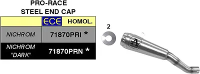 Immagine prodotto di Marmitta slip-on ARROW pro-race nichrom per Suzuki Gsx 250 r