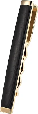 Produktbild von Karisma Hochwertige Herren Edelstahl 316L Krawattennadel mit Carbon-Composite/Krawattenklammer/Tie Clip Farbwahl KTC206 - Gold