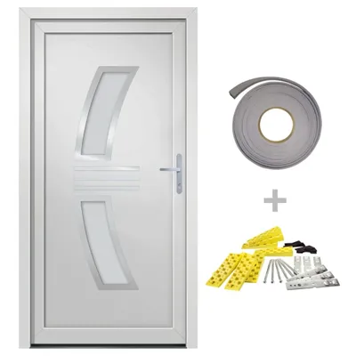 Produktbild von vidaXL Haustür Weiß 98x200 cm PVC