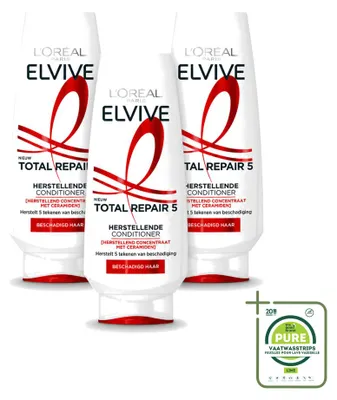 Produktbild von 3 x L’Oréal Paris Elvive Total Repair 5 Conditioner - 200 ml - Großpackung - 3 Stücke