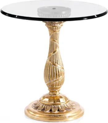 Produktbild von Casa Padrino Luxus Barock Beistelltisch Antik Gold - Prunkvoller Massivholz Tisch mit Glasplatte - Luxus Möbel im Barockstil - Barock Möbel - Luxus Qualität -  Italy