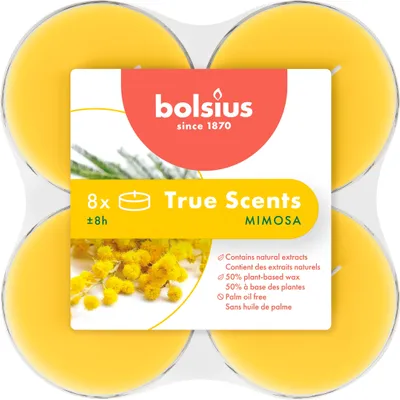 Zdjęcie produktu dla Bolsius Świece zapachowe maxi light 8 szt True Scents MIMOZA