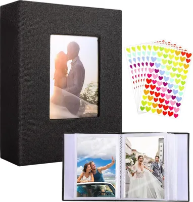 Produktbild von Insteckalbum 10x15 - Fotoalbum für Familienfotos - schwarz/Leinencover