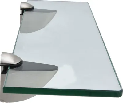 Image de Etagère en verre pour salle de bain Support mural en alliage de zinc Accessoire de salle de bain pour la maison