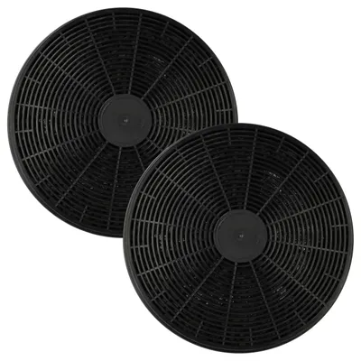 Image de 2 filtres à charbon actif de remplacement pour hottes aspirantes - 17,5 cm, compatibles avec de nombreux modèles