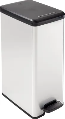 Produktbild von DECO SLIM BIN Abfalleimer 40L mit Fußpedal silber metallic