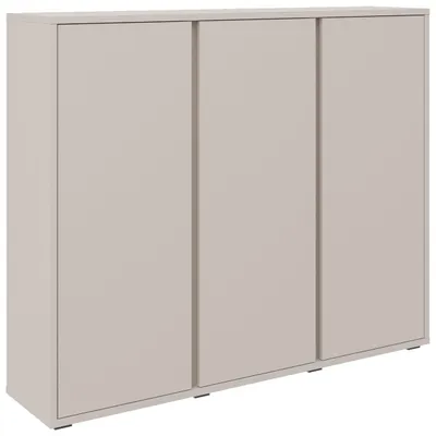 Produktbild von Schuhschrank LIV mit 3 Drehtüren, matte Dekoroberfläche, Breite 145 cm, Höhe 120 cm