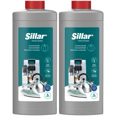 Produktbild von Sillar Universeller Entkalker 2x 1000 ml für Kaffeemaschinen, Wasserkocher und Bügeleisen
