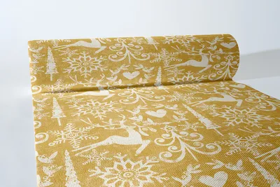 Produktbild von Airlaid Tischläufer Bob in Goldbraun, 40 cm x 24 m , 1 Stück - Mank