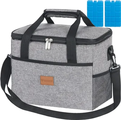 Produktbild von Isolierte Thermotasche Auslaufsicher Wasserfest Kühltasche für Lebensmittel Getränke Picknik Strand Lunch 23843, Größe:20 L