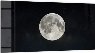 Produktbild von DEQORI Küchenrückwand Glas 100x50 cm 'Mondnachtzauber' Spritzschutz Bad Rückwand Küche