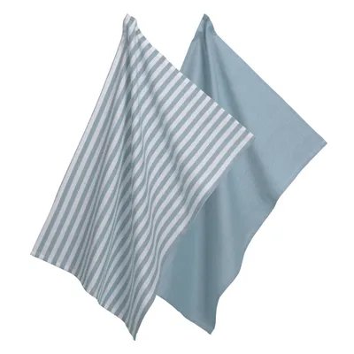 Produktbild von kela Geschirrtuch Caja r.blau 2er S 113657 4025457128745