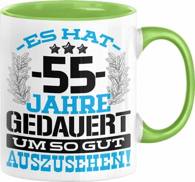 Produktbild von 55. Geburtstag Lustig Geschenk Männer Frauen Geschenkidee zum 55er Mann Frau Es Hat 55 Jahre Gedauert Um So Gut Auszusehen Mutter Vater (Grün)