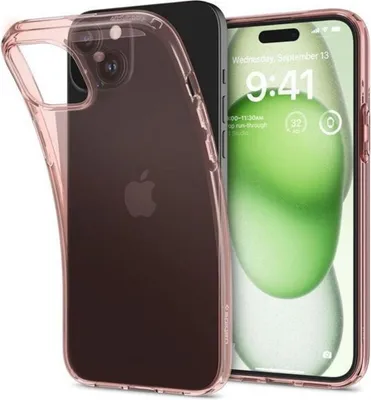Productafbeelding van Spigen Crystal Flex, hoesje, Apple, iPhone 15 Plus, 17 cm (6,7 inch), roze