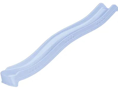 Produktbild von Gartenrutsche für Kinder 265 cm pastellblau mit Wasseranschluss aus robustem Kunststoff