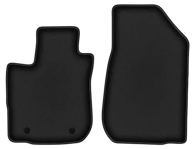 Image de Tapis avant en moquette pour Dacia Sandero II FL 2018-2021 (à hayon) – 2 pièces, noirs, sur mesure – Wielganizator DURBAN