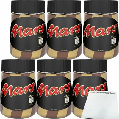 Produktbild von Mars Brotaufstrich mit Milchschokolade und Karamellcreme 6er Pack (6x350g Glas) + usy Block