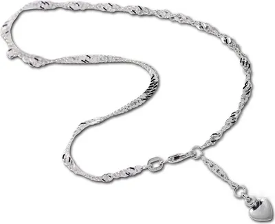 Produktbild von SilberDream 25cm Fußkette Damen silber allergenfrei Herz Echt Silber D2SDF020I