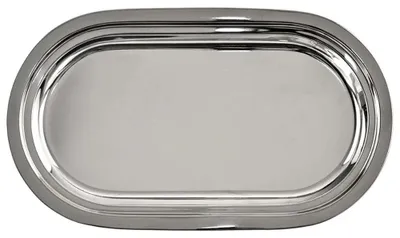 Obrázek produktu pro Servírovací tácek – oválný – ocel – 33,5 x 19,5 cm
