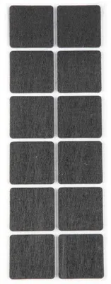 Produktbild von Filzgleiter Bodengleiter anthrazit selbstklebend rund und eckig auswählbar (Eckig 40 x 40 mm)
