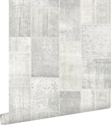 Obrázek produktu pro ESTAhome tapeta Kelim patchwork šedá 53 cm x 10,05 m