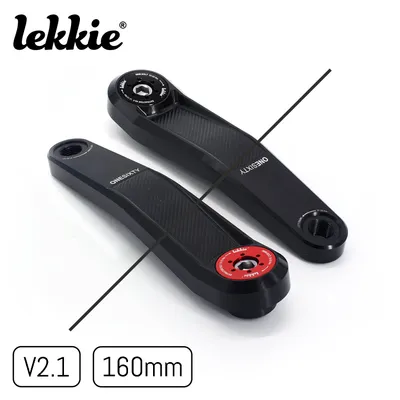 Obrázok produktu pre windmeile | Lekkie Buzz Bars Pedal Arms, Square Drive 160mm, V2.1, Black and Red, kľuky pre Bafang BBS01/02/HD, E-Bike, Pedelec