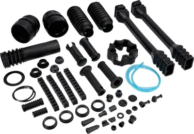 Produktbild von Set: Gummiteile für komplettes Fahrzeug, Schwarz - für MZ TS250/1