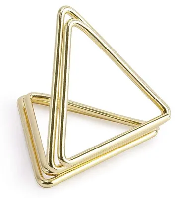 Immagine prodotto di Portacarte da tavolo - Triangolare - Dorato - 2,3 cm