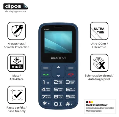 Produktbild von 4x Schutzfolie für Maxvi B100i matt Displayschutzfolie Folie Display Schutz dipos