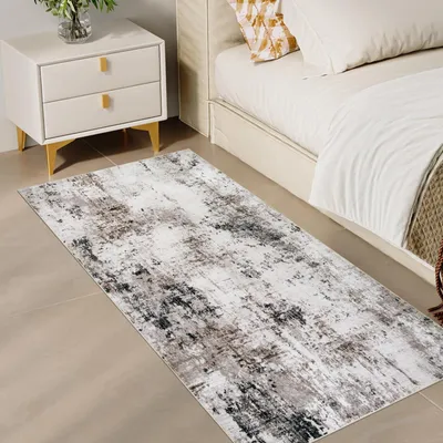 Productafbeelding van Wasbaar Vloerkleed 60 x 120 cm - Zacht en Antislip voor Woonkamer en Slaapkamer