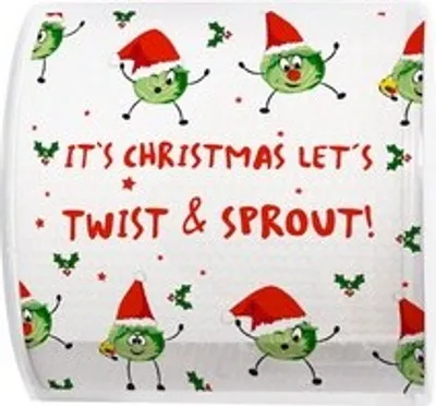Produktbild von Toilettenpapier Rolle Twist and Sprout - Tanzende Weihnachtssamen 3-lagig