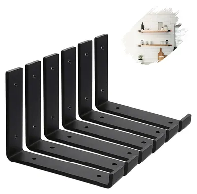 Image de Omgoods - Ensemble de 6 supports en acier pour étagères, style industriel