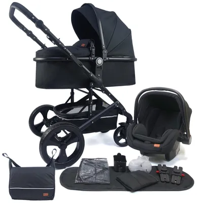 Zdjęcie produktu dla Wózek dziecięcy Pixini Kalani 3 w 1, kolor oxford black