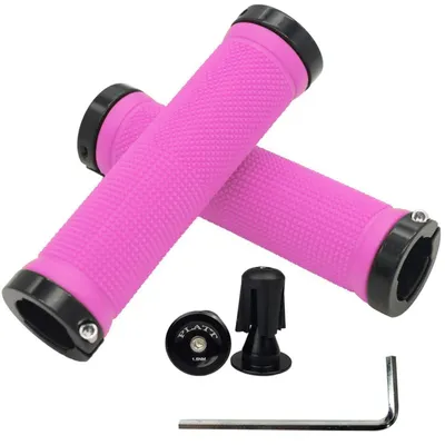 Produktbild von Lenkergriffe Gummi rutschfest für Mountainbike/BMX mit Aluminium-Endkappen 22,2 mm
