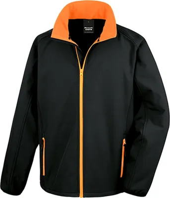 Immagine prodotto di Result Core R231M | Giacca soft shell stampabile da uomo - Colore: Nero/Arancione - Taglia: 3XL