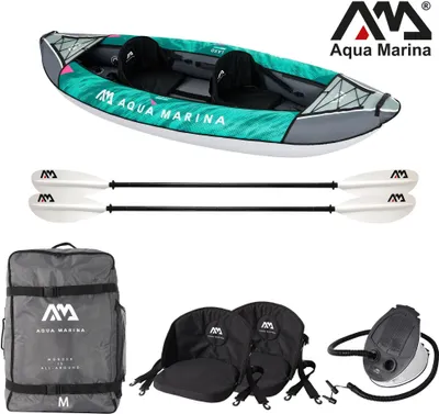 Image de Aqua Marina LAXO 320cm Kayak Set 2 personnes gonflable Canoë Kayak de tourisme Kayak