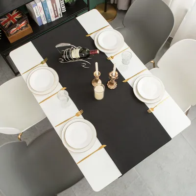 Imagen del producto de Mantel individual Moonbite, 30 x 140 cm. Moderno, resistente al agua. Mantel decorativo para mesa, con efecto "loto", ideal para mesas de comedor y mesas auxiliares, color