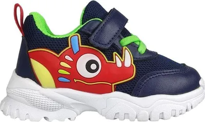 Produktbild von Kinder Sneaker Mädchen Jungen Freizeitschuhe Mit Dinosauriermuster Liws Dunkelblau Gr.21