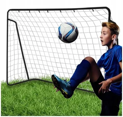 Produktbild von Ekspand | Fußballtor - 240x150 cm - Schwarz - Robuste Metallkonstruktion - Ideal für Training
