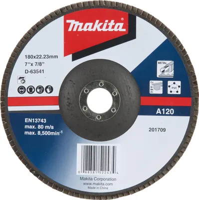 Produktbild von Makita Fächerschleifscheibe 180 mm A120