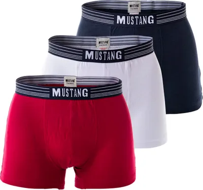 Produktbild von Mustang 3er Pack - Herren Boxershorts aus Baumwolle, Unterhosen für Männer, XXL